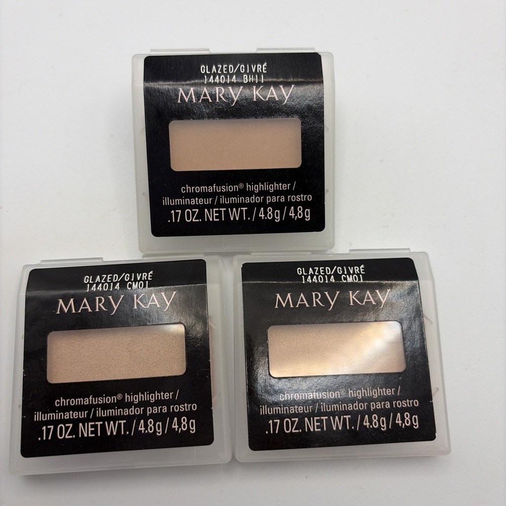 Mary Kay Chromafusion Highlighter GLAZED #144014 0.17 Net Wt Lot Of 3 New